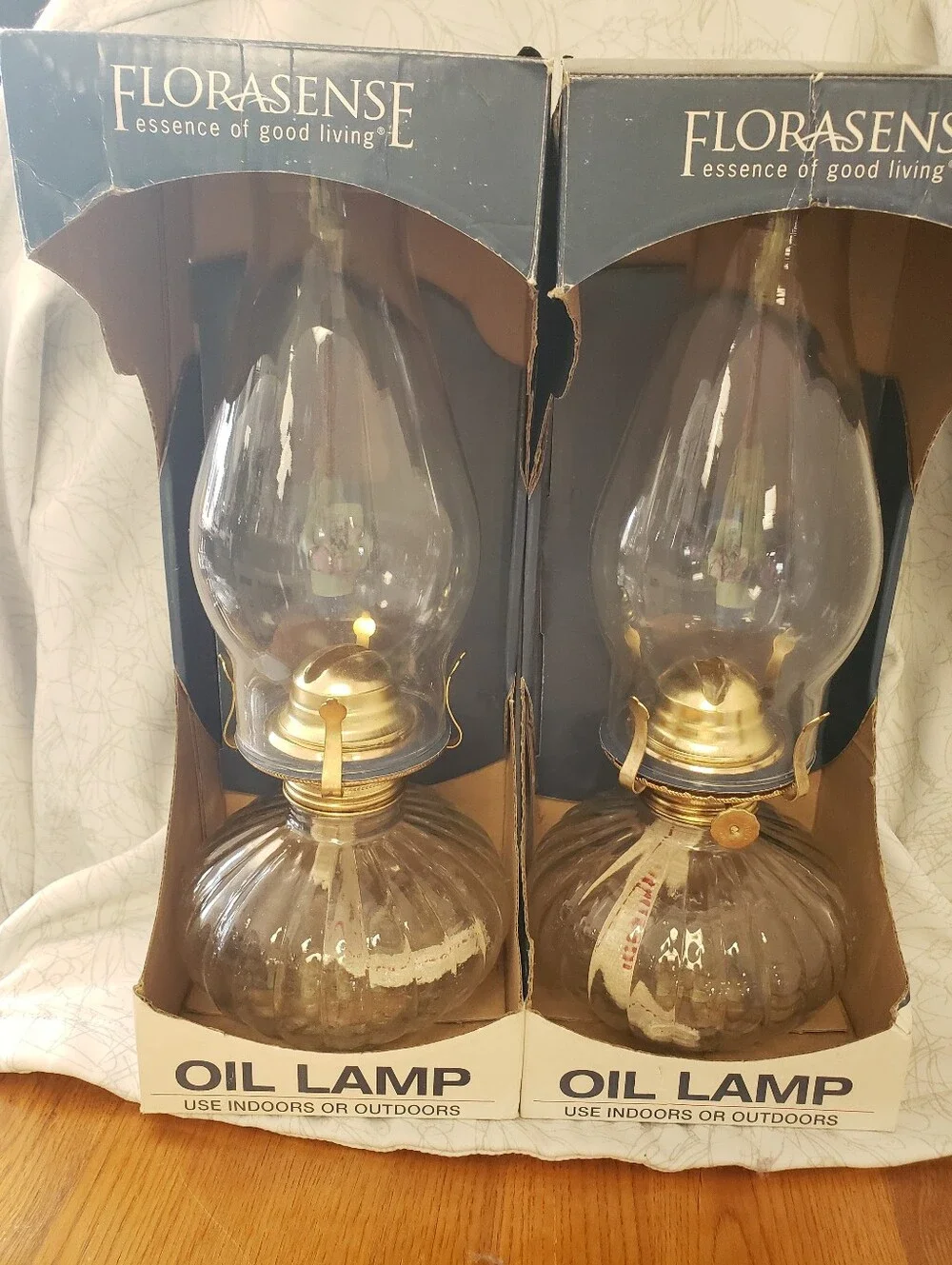 Pair Of Vintage Look Oil Lamps